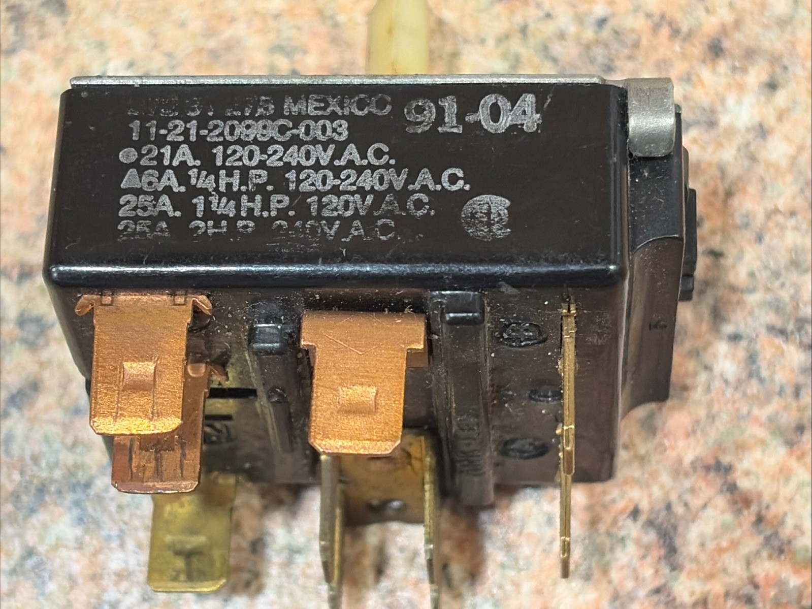 Function Switch ARK-LES p/n 11-21-2099C-003 for Older room AC units