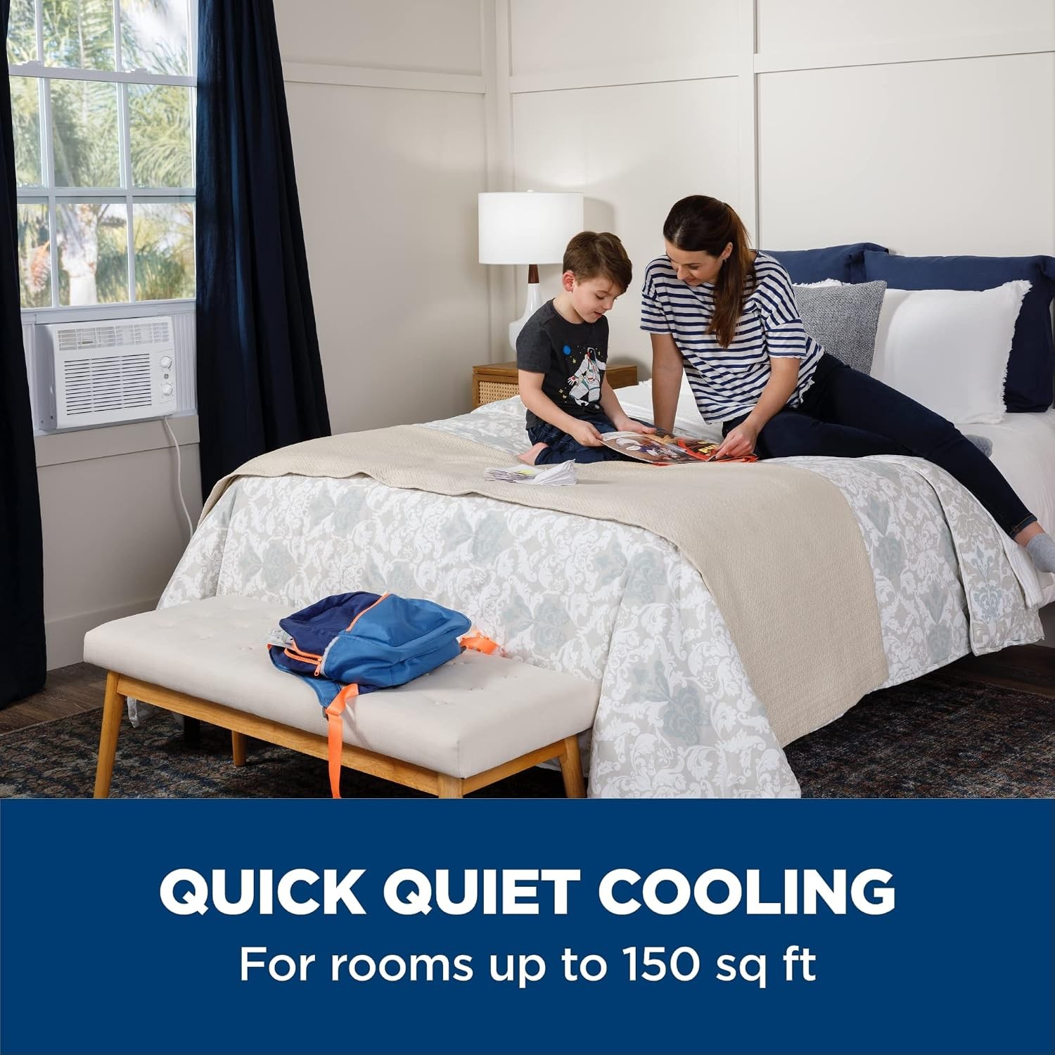 Window Air Conditioner Unit 5,000 BTU Small Rooms up to 150 sq ft. W/ Manual