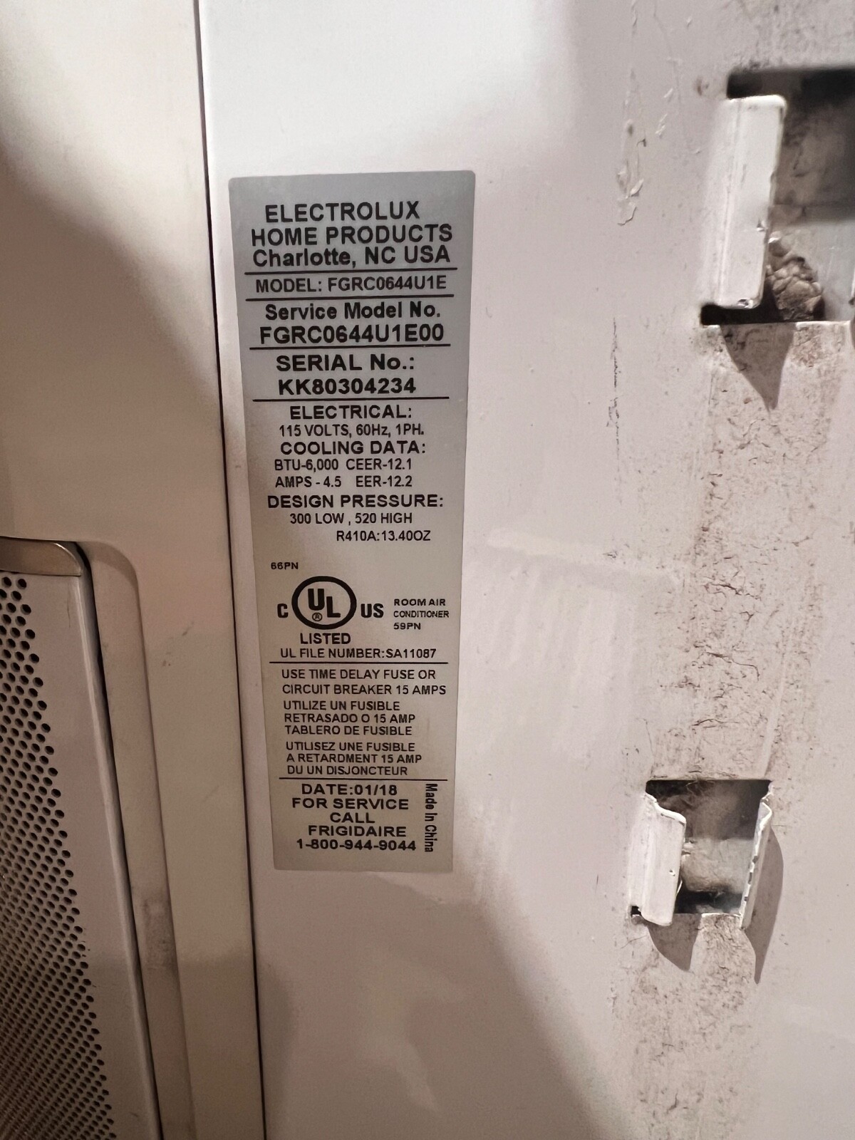 Frigidaire Gallery AC 6,000 BTU