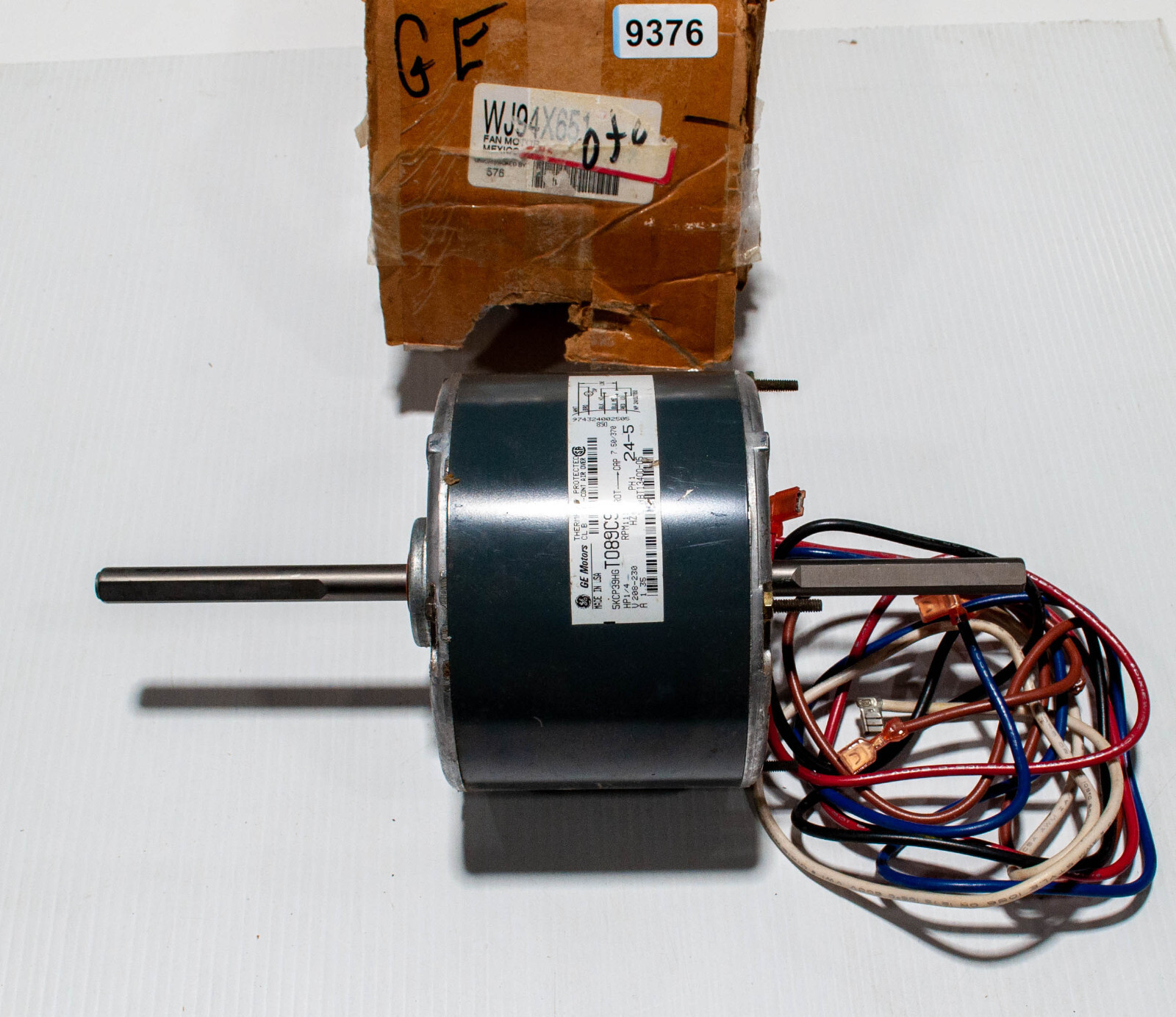 GE WJ94X651 AC Fan Motor 5KCP39HGT089CS 1/4HP 1.35A 1115RPM BT1340005
