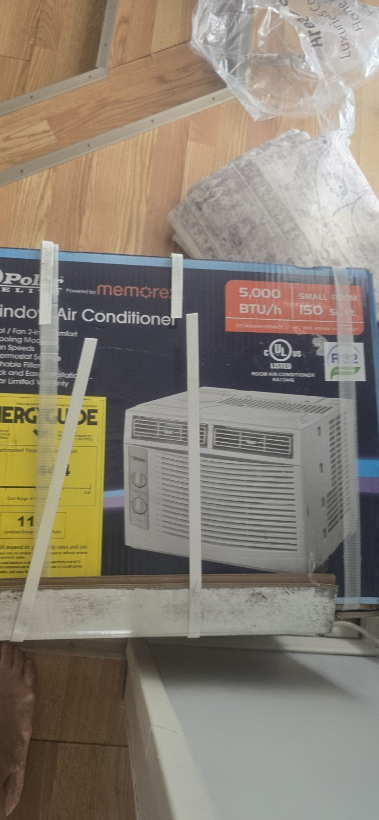 Polar 5000 BTU Window Air Conditioner White R32 115V 2-Speed Rotary Knob
