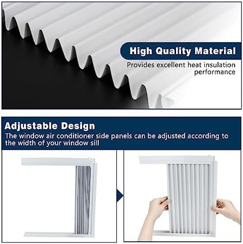 Window Air Conditioner Side Panel with Frame,AC Insulation Side Panels Curtai…
