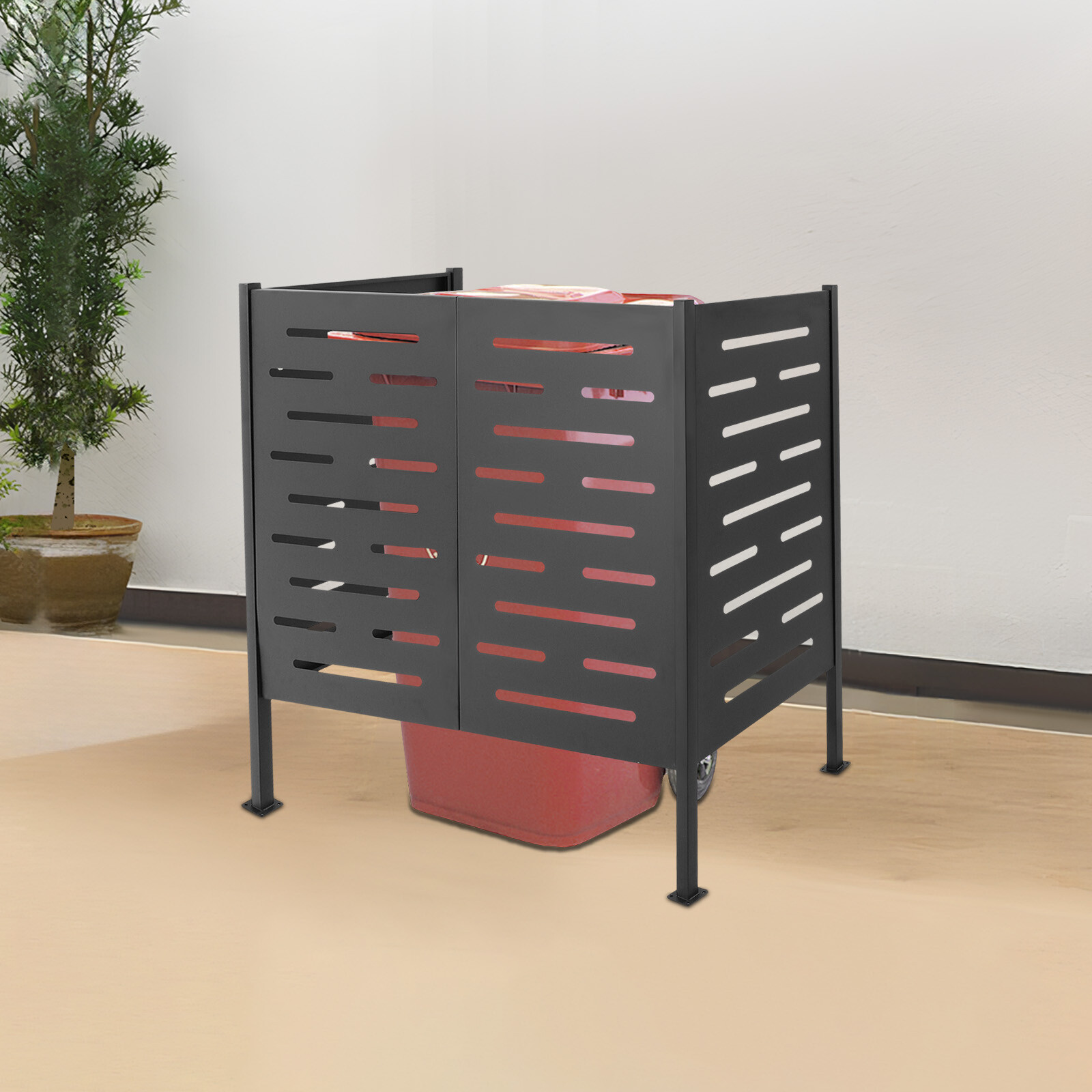 Air Conditioner Fence, Iron Outdoor Equipment Enclosure, Outside Privacy Fence