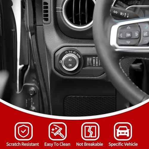 JL Switch Button Covers Window Control Air Conditioner Headlight Volume silver
