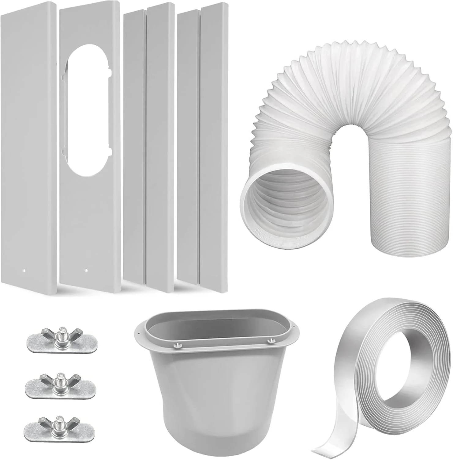 Portable Air Conditioner Window Kit with 5.9&Prime; Exhaust Hose, Adjustable Universal