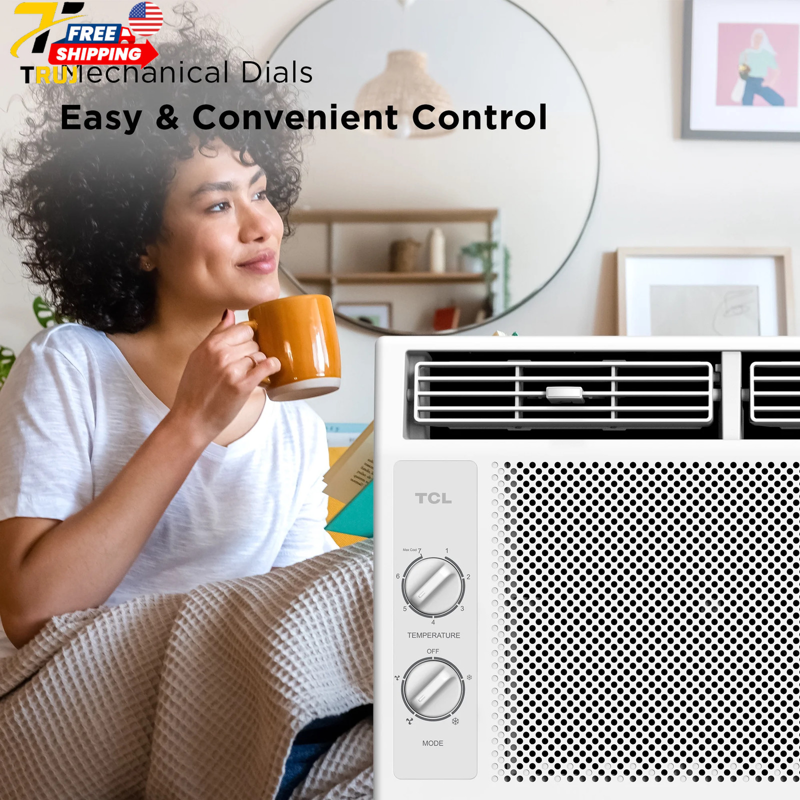 TCL 5000 BTU Mechanical Window Air Conditioner White W5WM-3