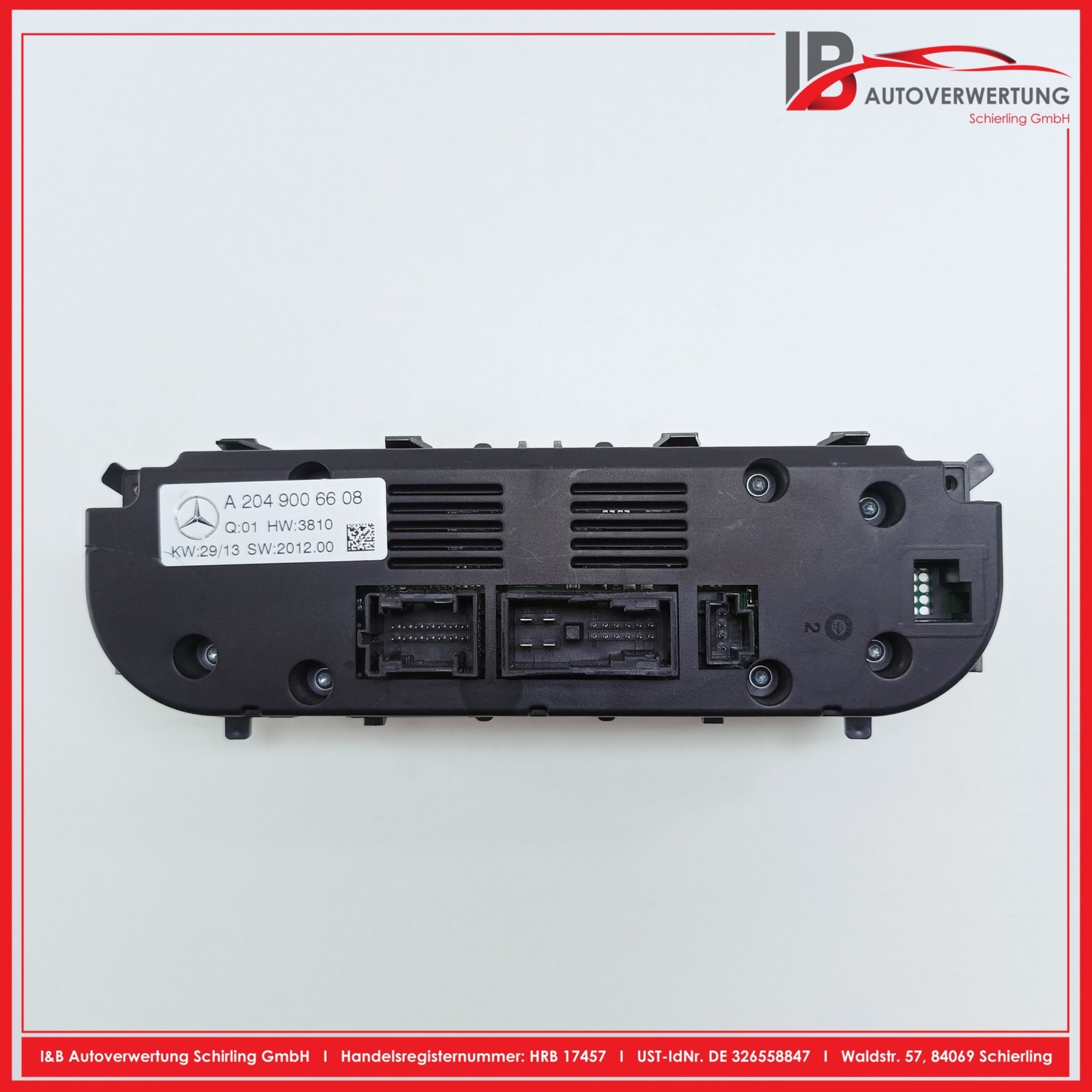 MERCEDES C CLASS W204 C180 CGI Heater Actuator Climate Control Panel A2049006608