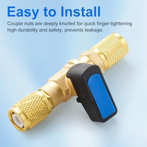 1/4 SAE Female HVAC Control Valve Air Conditioner Ball Valve, 1/4 SAE Female 2