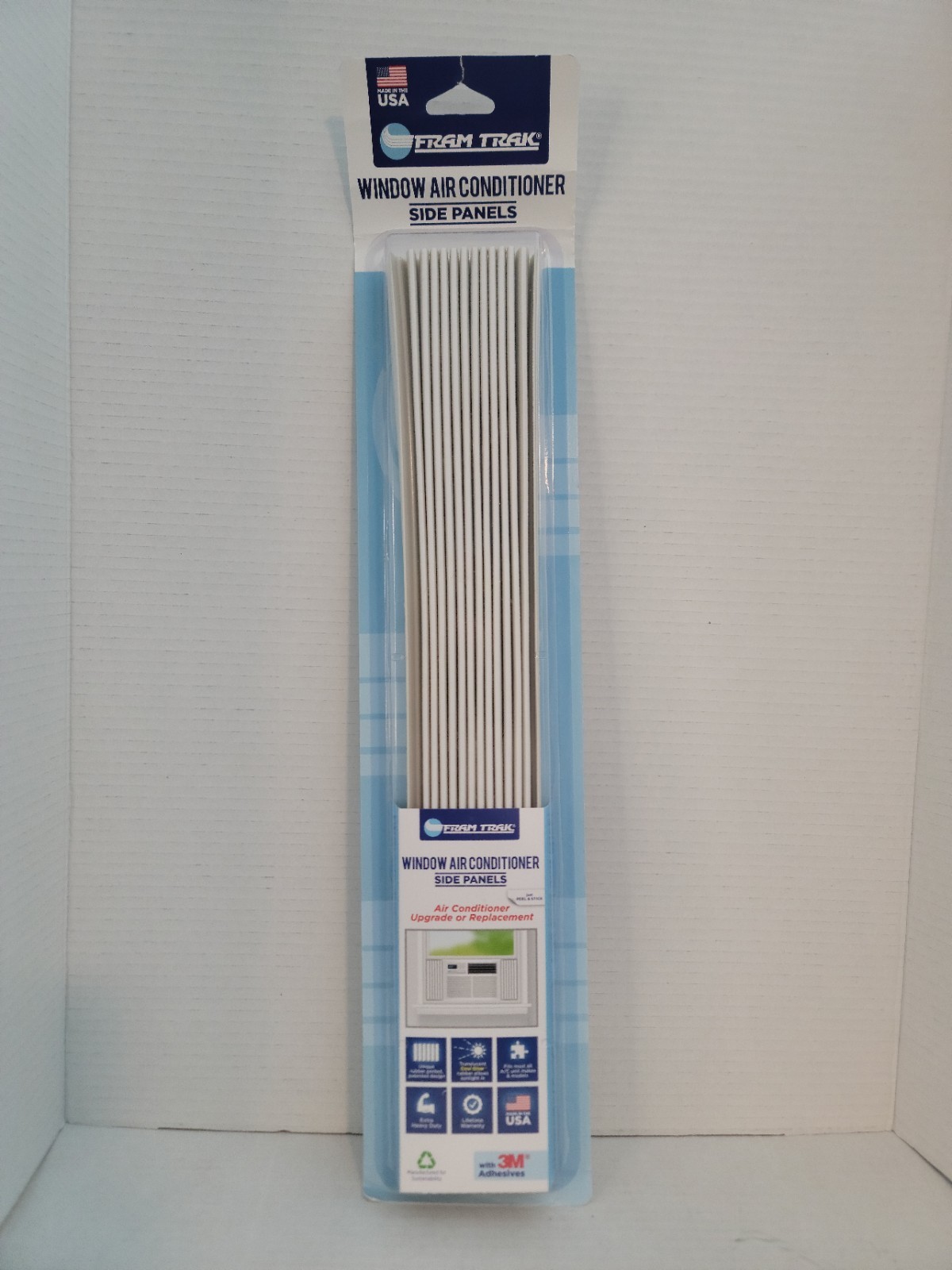 FRAM TRAK Window Air Conditioner Side Panel Peel & Stick 2- 19×12 NIB