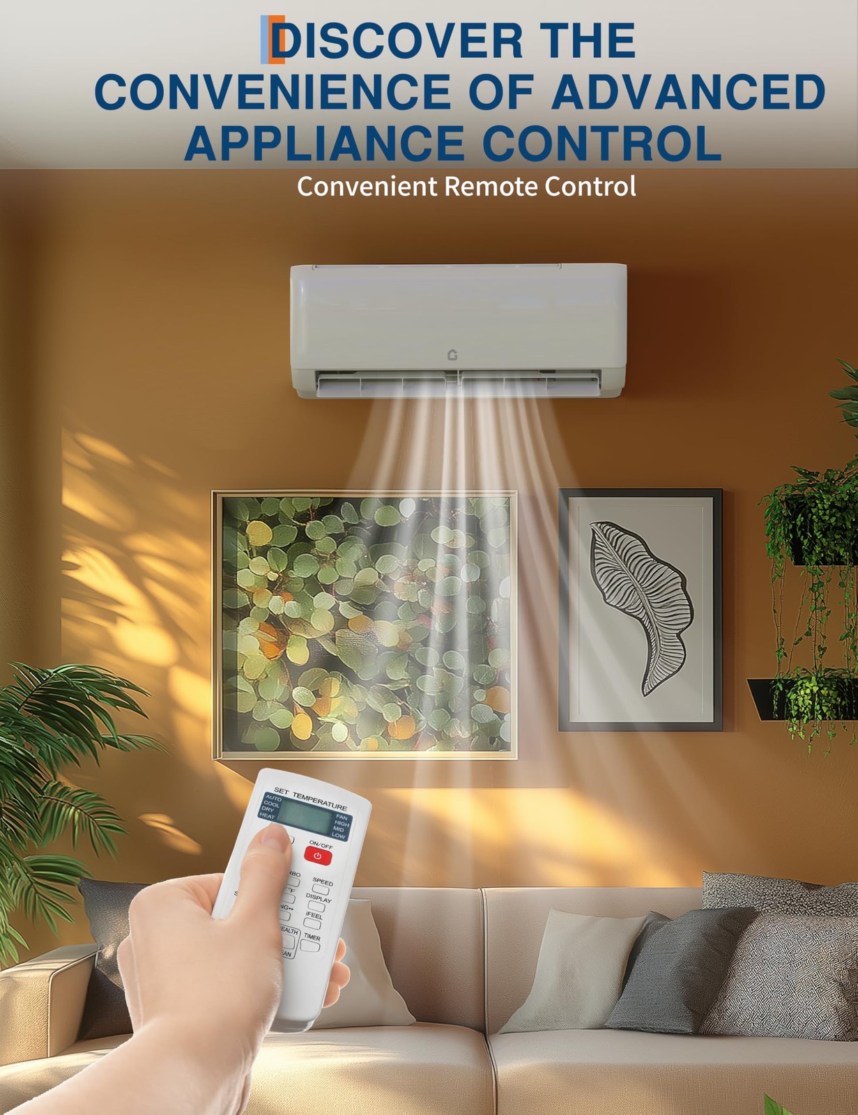 12000 BTU Mini Split Air Conditioner W/ Heat Pump 22 SEER2 Compatible with Alexa
