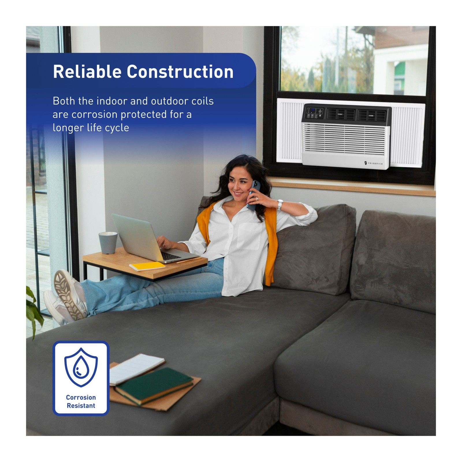 Friedrich Smart Wi-Fi Room Air Conditioner 6000 BTU with QuietMaster Technology