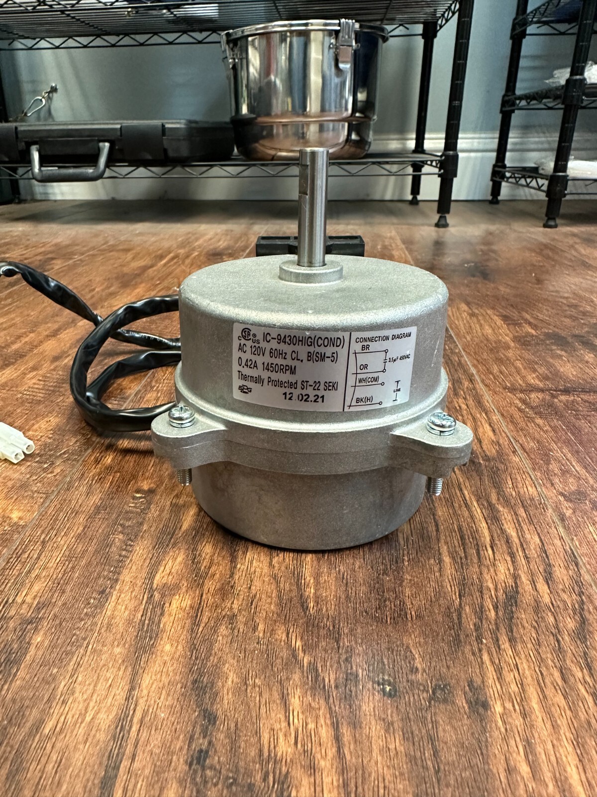 Commercial Air Conditioner Motor – 120V, 1450RPM 