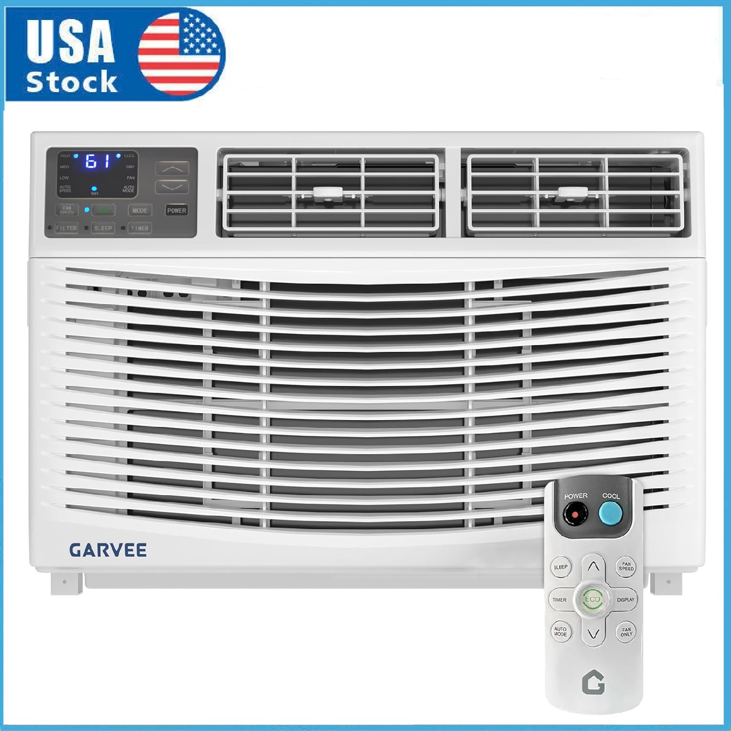 12000 BTU Window Air Conditioner & Remote Control 550 Sq.Ft. for Bedroom Office
