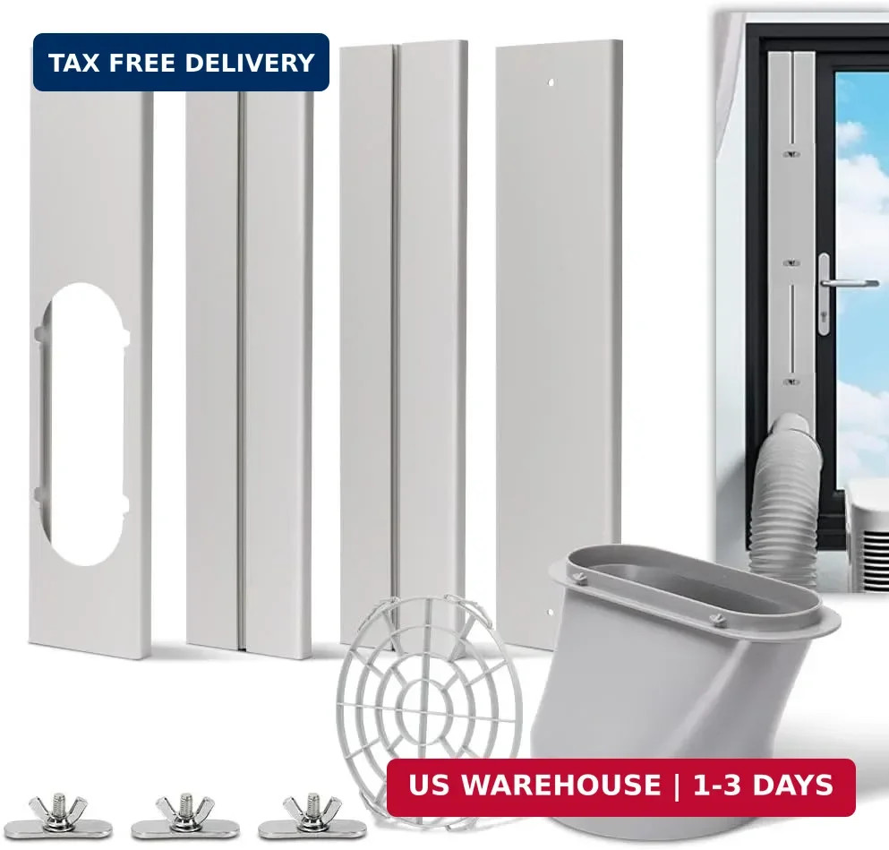 Portable Air Conditioner Window Kit with Coupler, 5.9 Inch Adjustable Window Sea