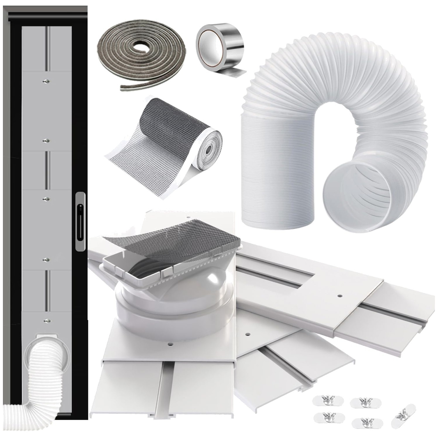 Portable AC Vent Kit for Sliding Doors – Energy Saving Seal
