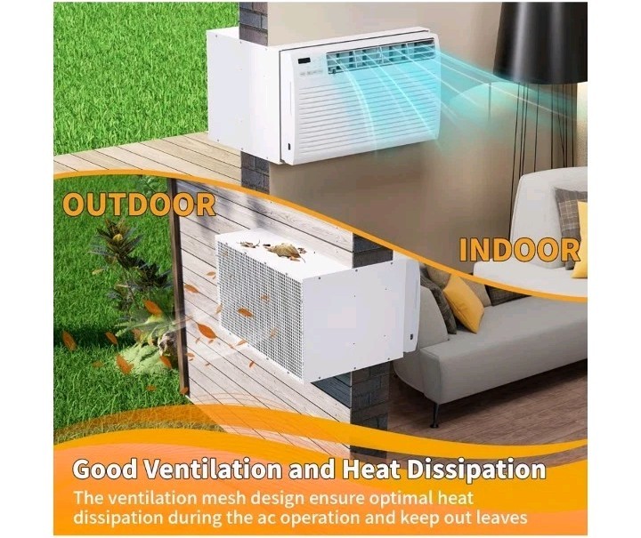 Durable Air Conditioner Wall Sleeve 26&Prime; AC Wall Sleeve w/ Mesh Vent/Drain Hole