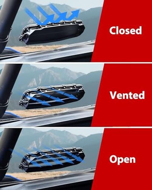 Universal UTV Windshield Vents Kit, Windscreen Modification Window Airflow