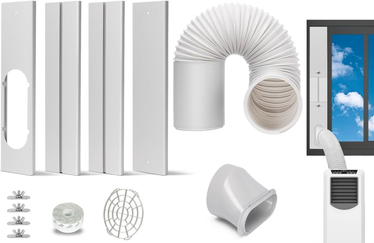 Kit de ventilación para ventana de aire acondicionado con manguera de escape NEW