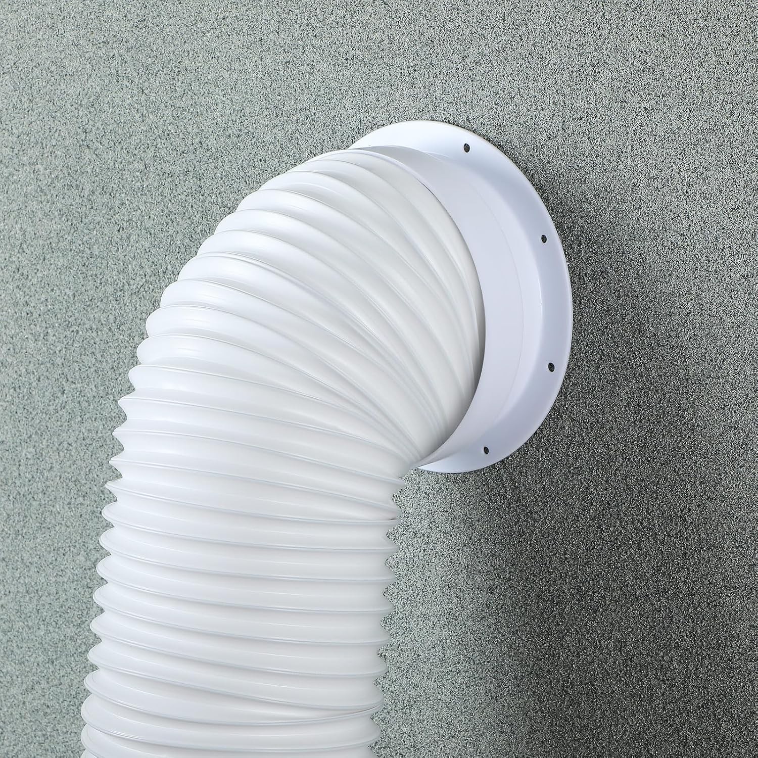 Portable AC Vent Connector 6 Inch 6.5 Inch White Plastic Hose Adapter Kit
