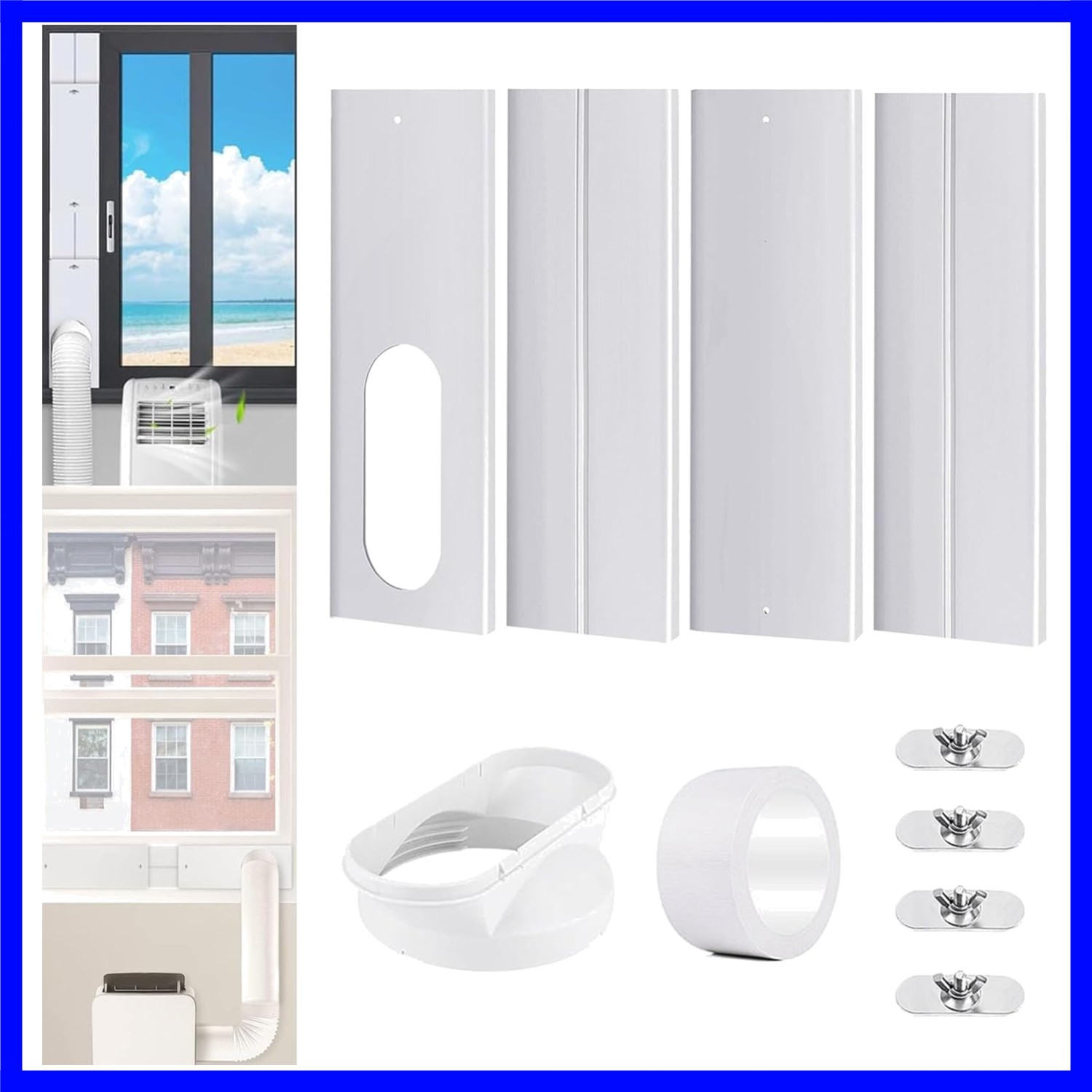Innovative Adjustable Window Seal for Portable AC – Fits 5.9&Prime; Exhaust Hoses