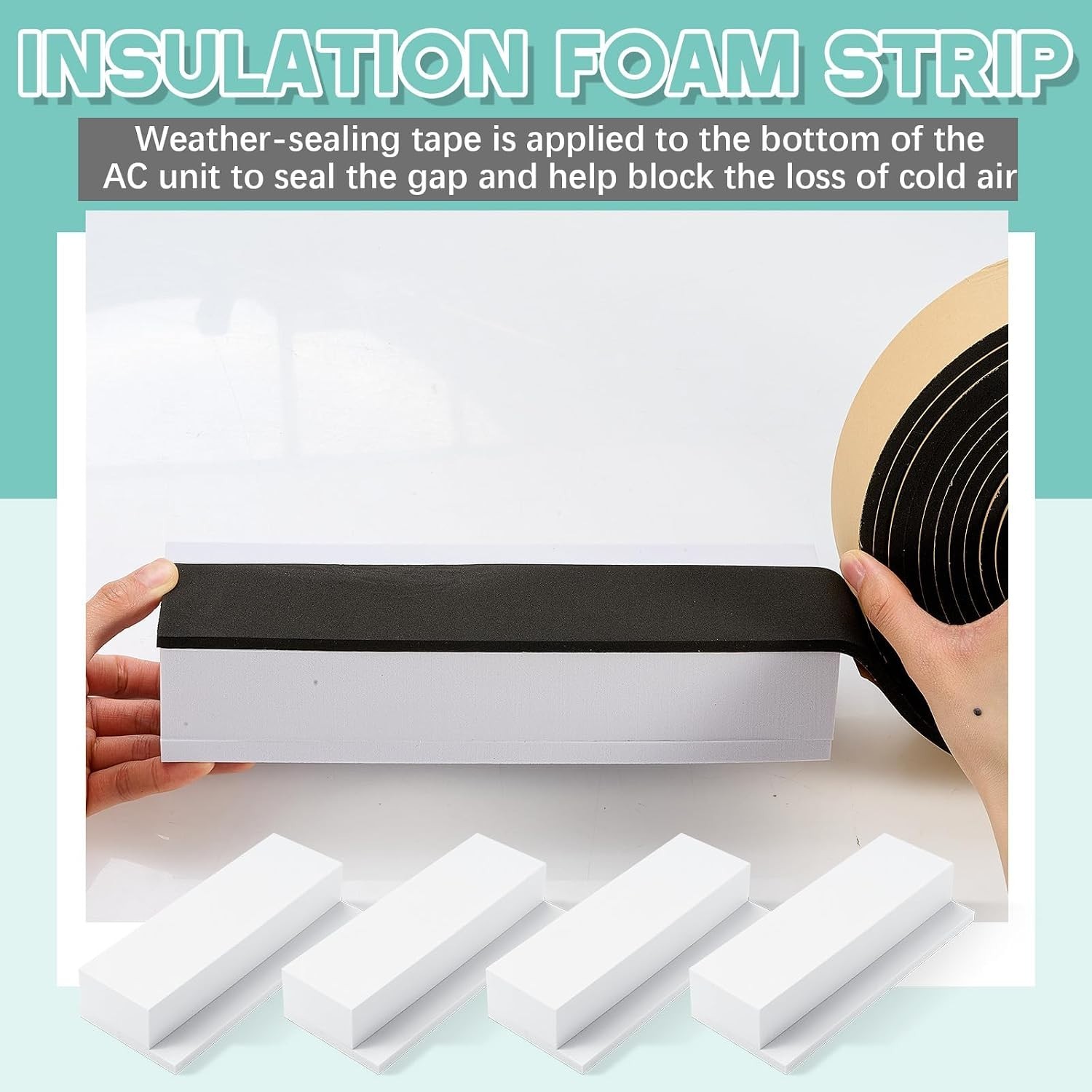 4 Pcs Foam Block Compatible with Midea U Shaped Window Air Conditioner Units,…