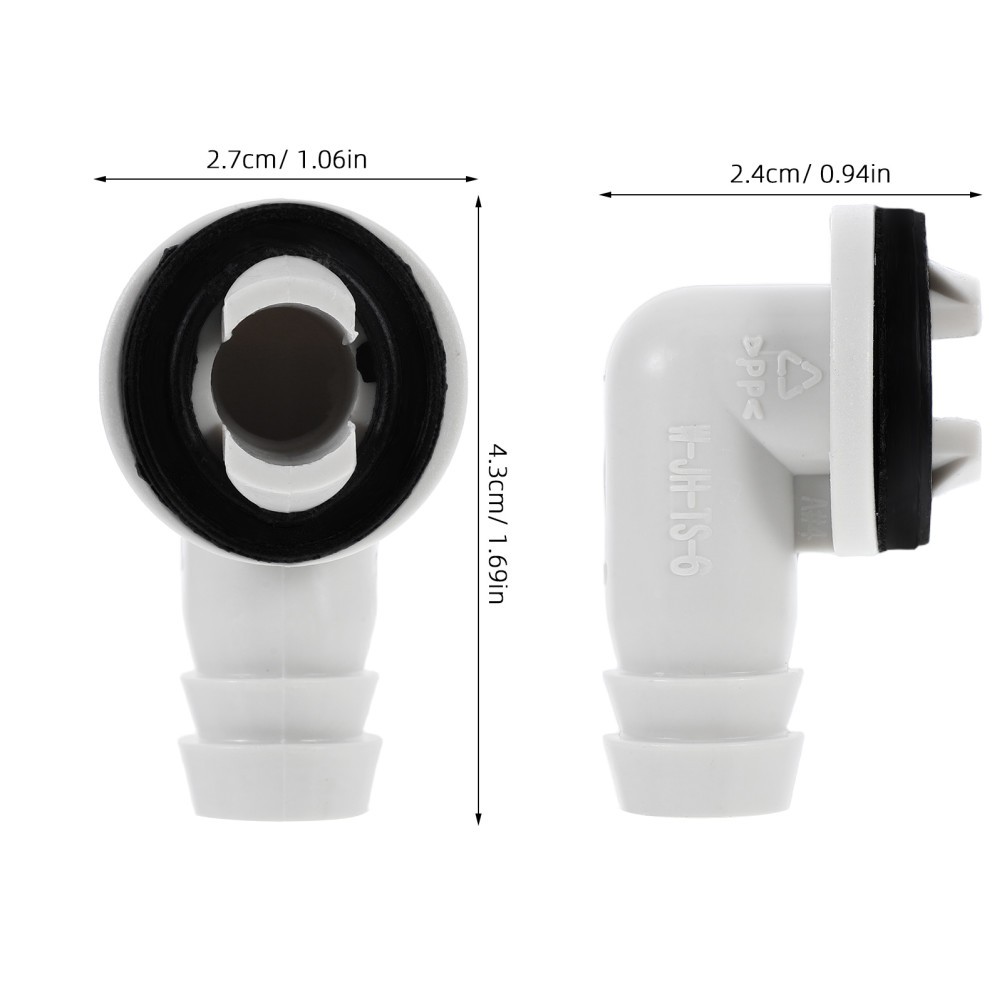 Air Conditioner Drain Hose Fitting Elbow Connector Grey Abs Material Compatible
