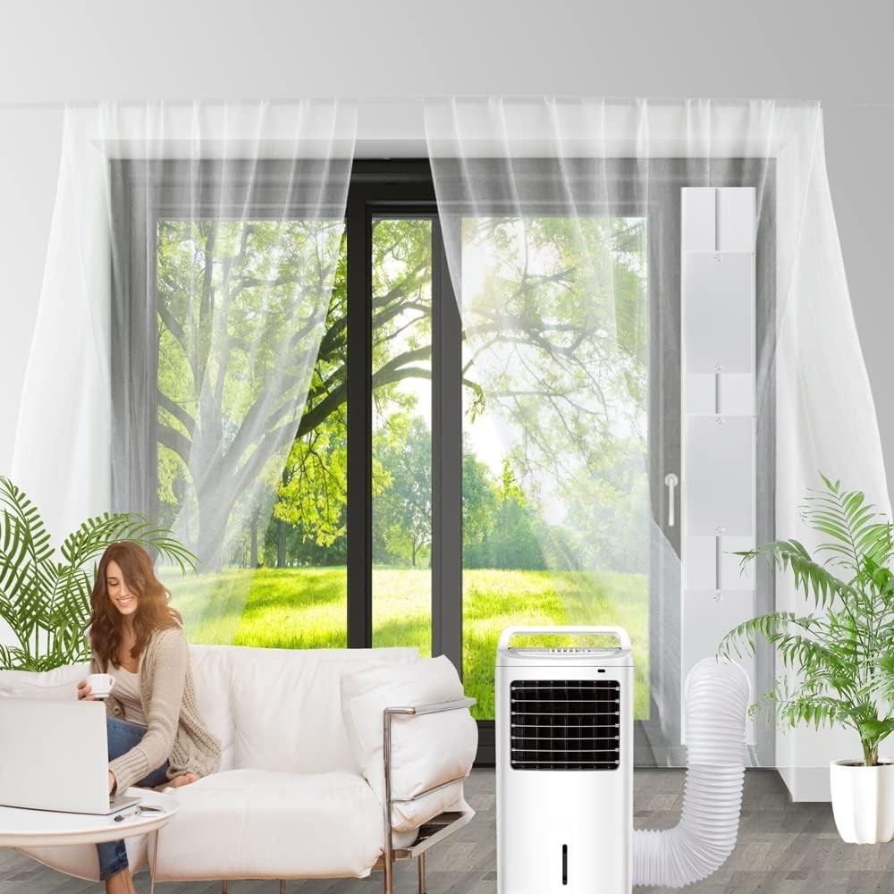 Portable Air Conditioner Sliding Door Vent Kit, 2024 New Upgrade Portable Air…