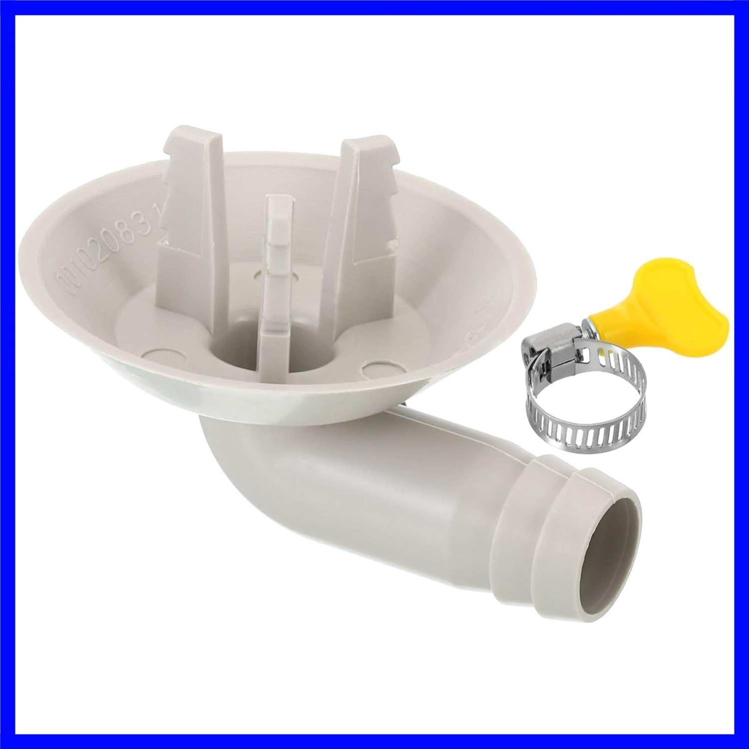 25mm Universal AC Drain Connector with Clamp – No-Leak White Design