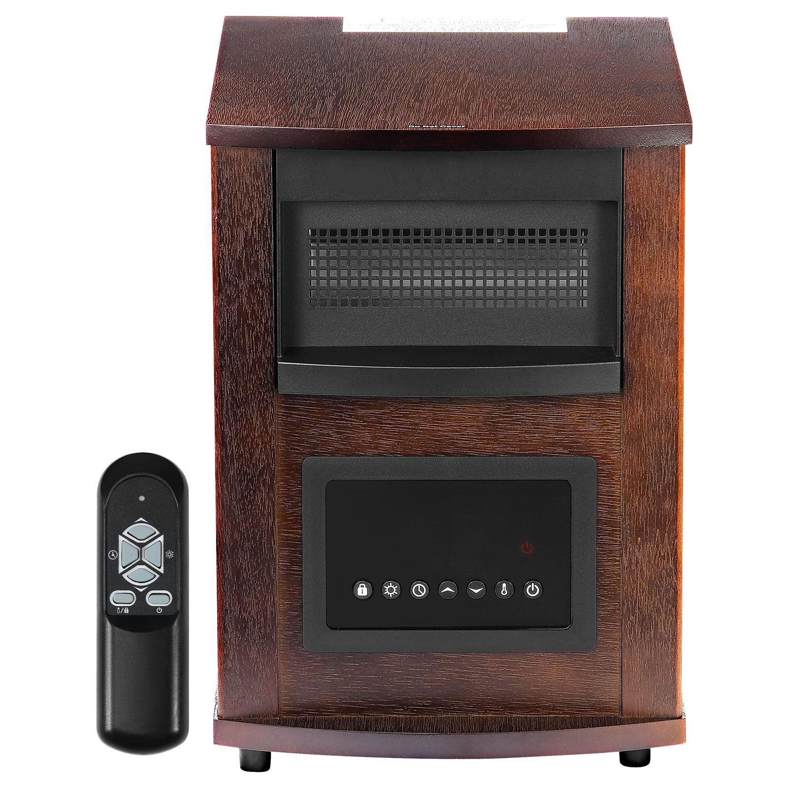 Infrared Heater, 1500W Electric Space Heater with Remote Control, LED Screen &