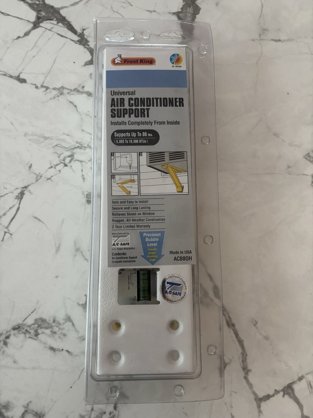 Frost King ACB80H Universal Window Air Conditioner Support Bracket NEW Sealed