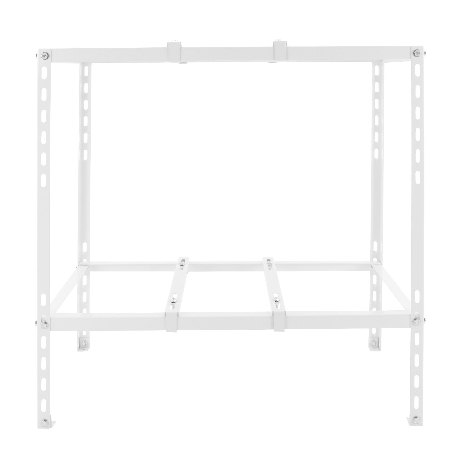 35x20x35in White AC Support Bracket Double Tier 110LB Capacity for Outdoor Unit