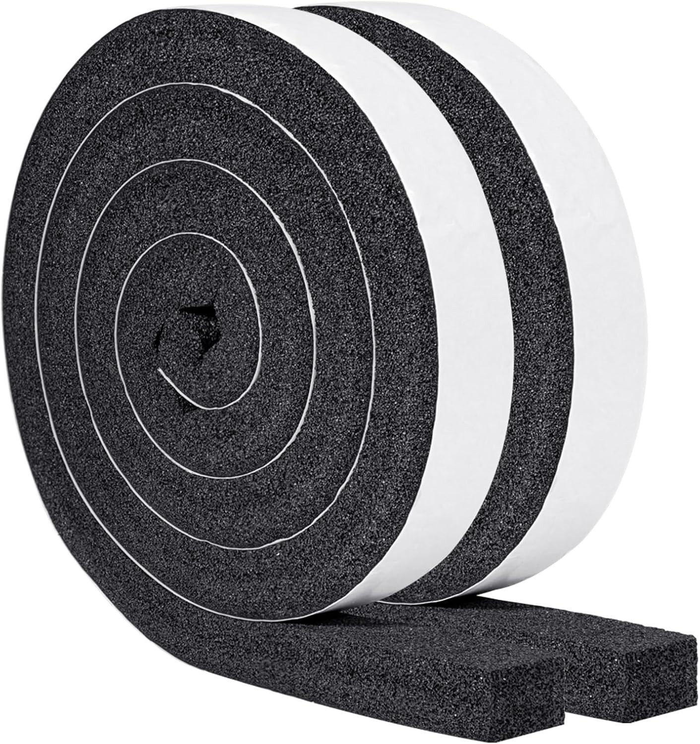 Noise-Reducing Window Seal Kit – 1&Prime;x1&Prime; Black Neoprene Foam for Home Insulation