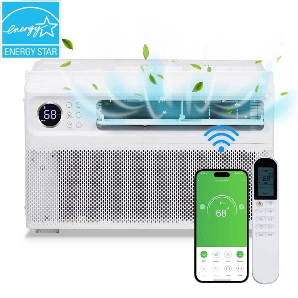10000 BTU Smart Window Air Conditioner Ultra Quiet Dehumidifier Fan AC Unit Kit