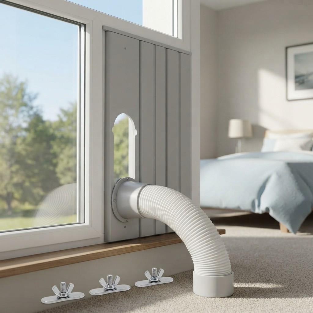 Portable Air Conditioner Window Kit Adjustable Sliding Window Vent Seal Plate