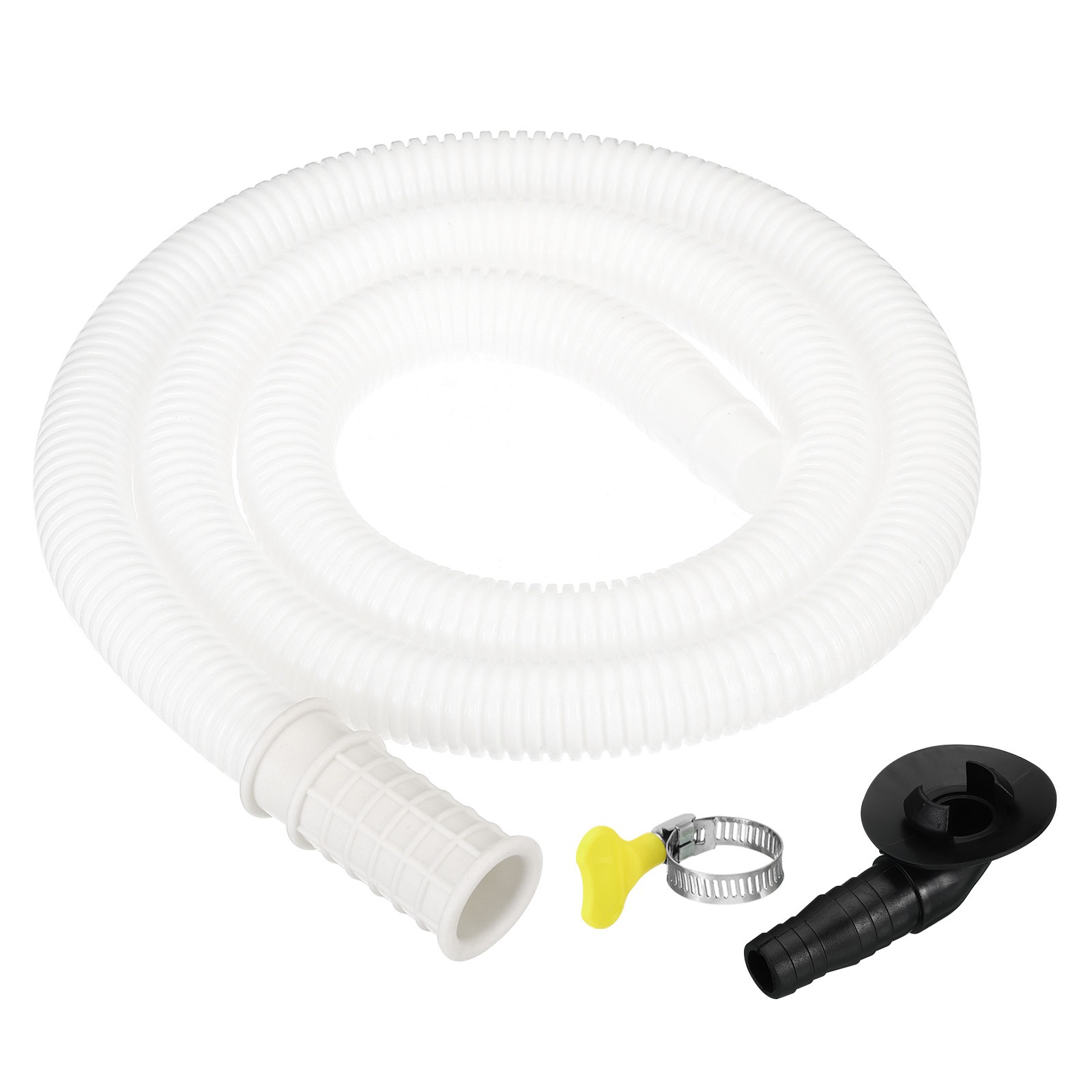 3.3ft Air Conditioner Drain Hose Kit Hose with Clamp Connector 7 White