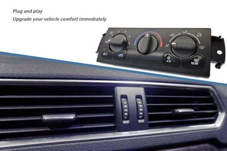 Front A/C Heater Climate Control Module Panel with Rear Window Defogger 599-218