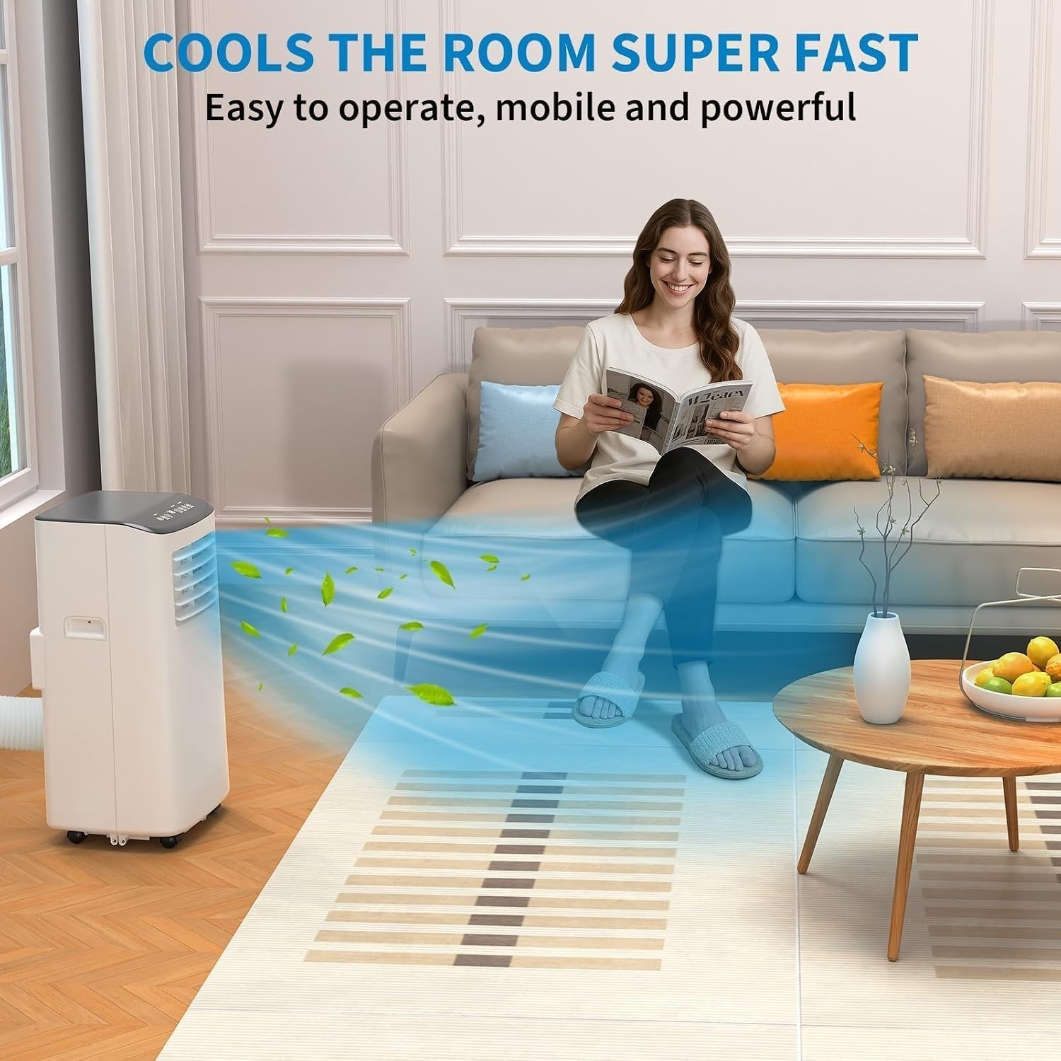 GarveeLife 8000 BTU 4-in-1 Portable Air Conditioner w/ Remote Window Kit White