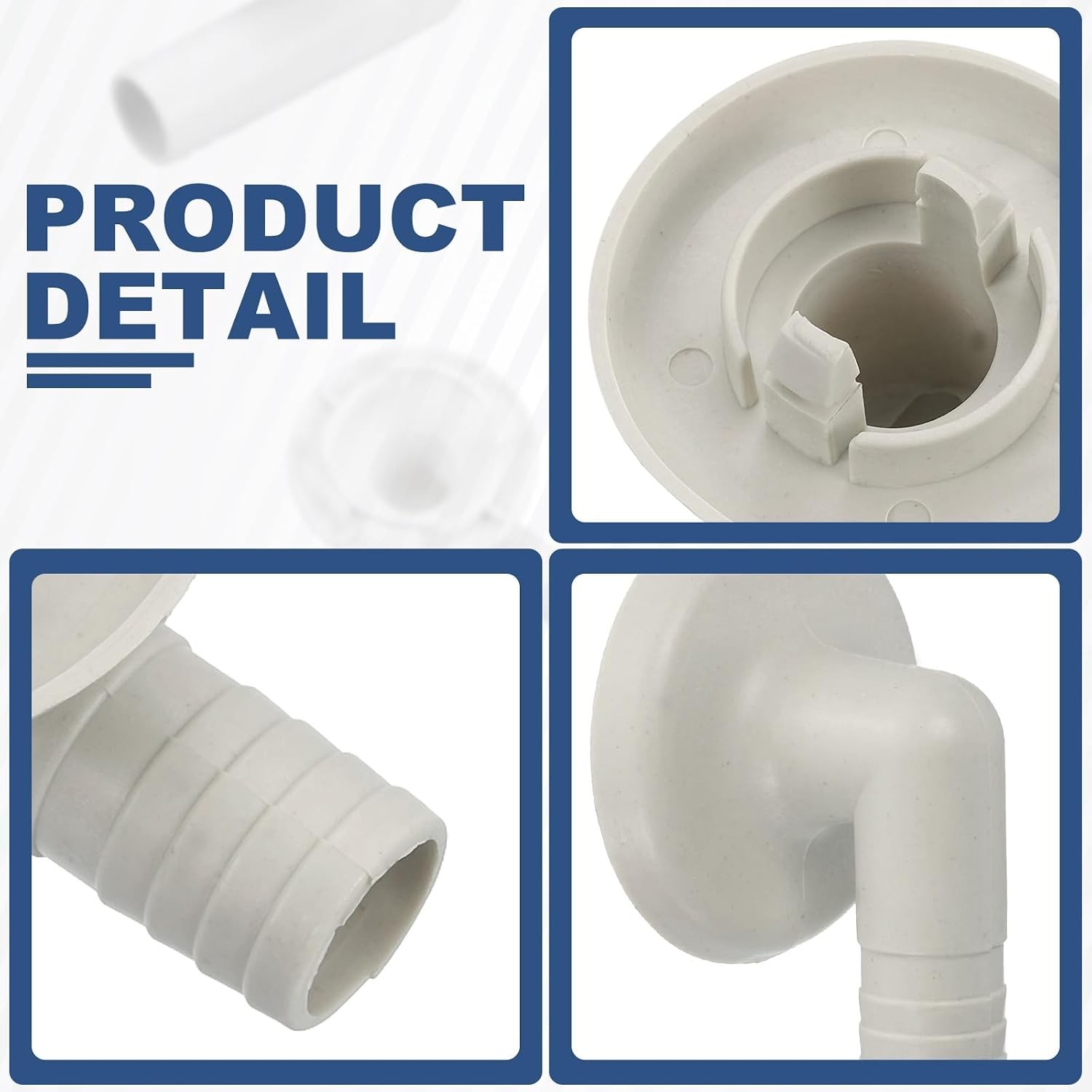 5Pcs Air Conditioner Drain Hose Connector Elbow Fitting with Rubber Ring