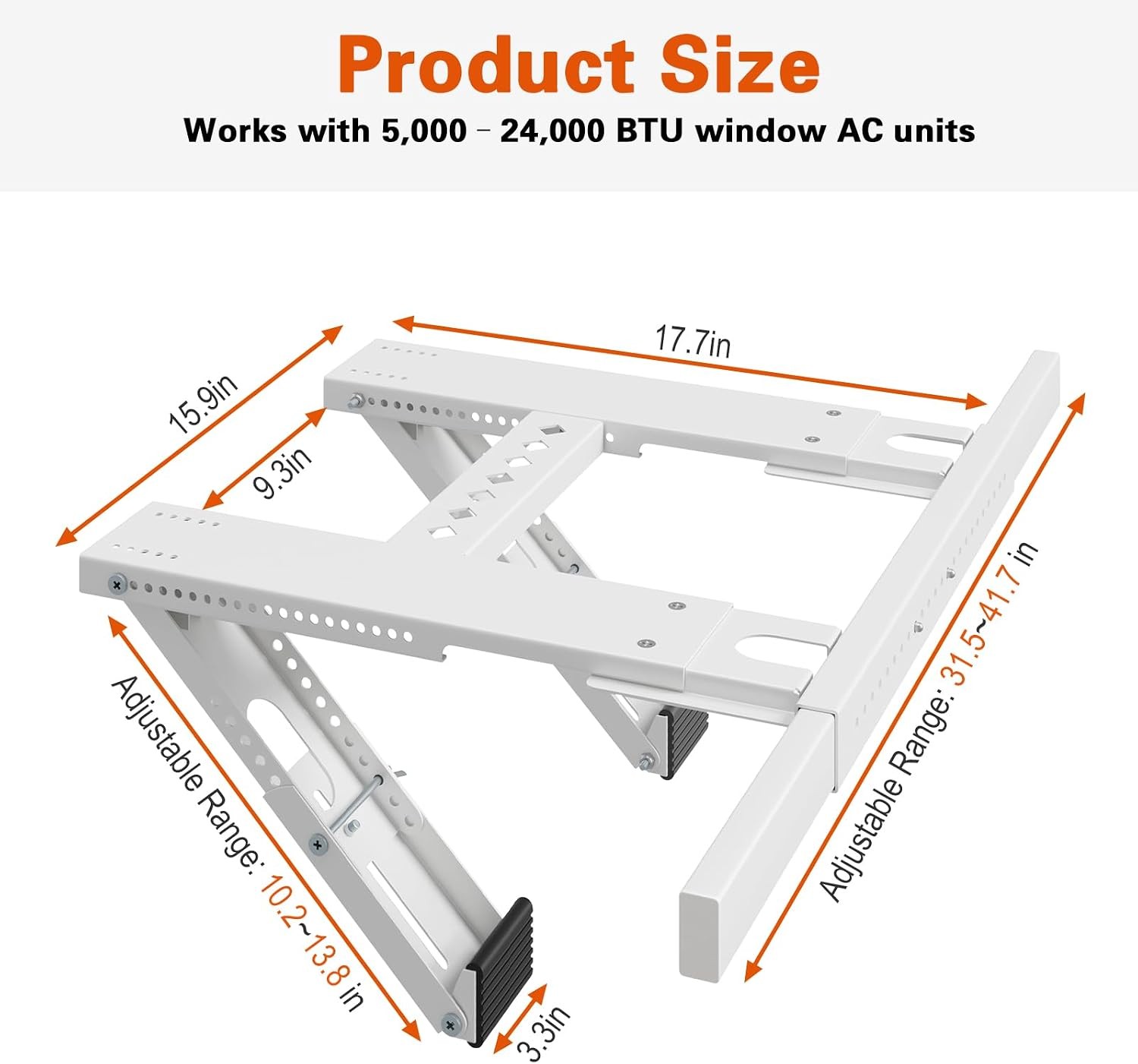 LuckIn Window AC Bracket No Drill, 220lbs