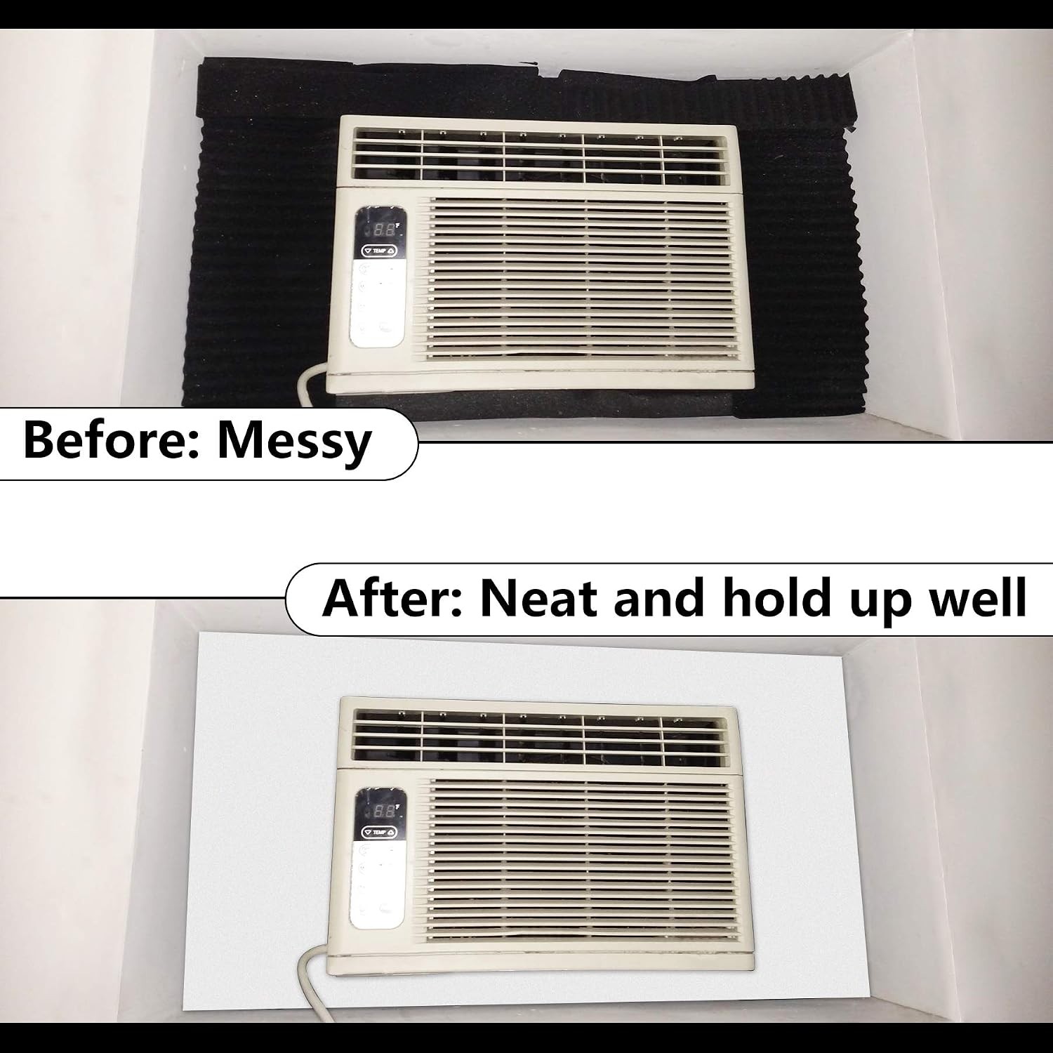 BJADE&rsquo;S Window Air Conditioner Side Insulated Foam Panel,Full Surround White