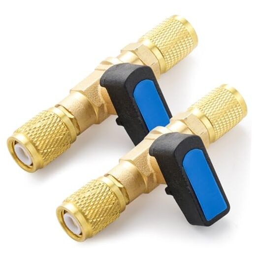 1/4 SAE Female HVAC Control Valve Air Conditioner Ball Valve, 1/4 SAE Female