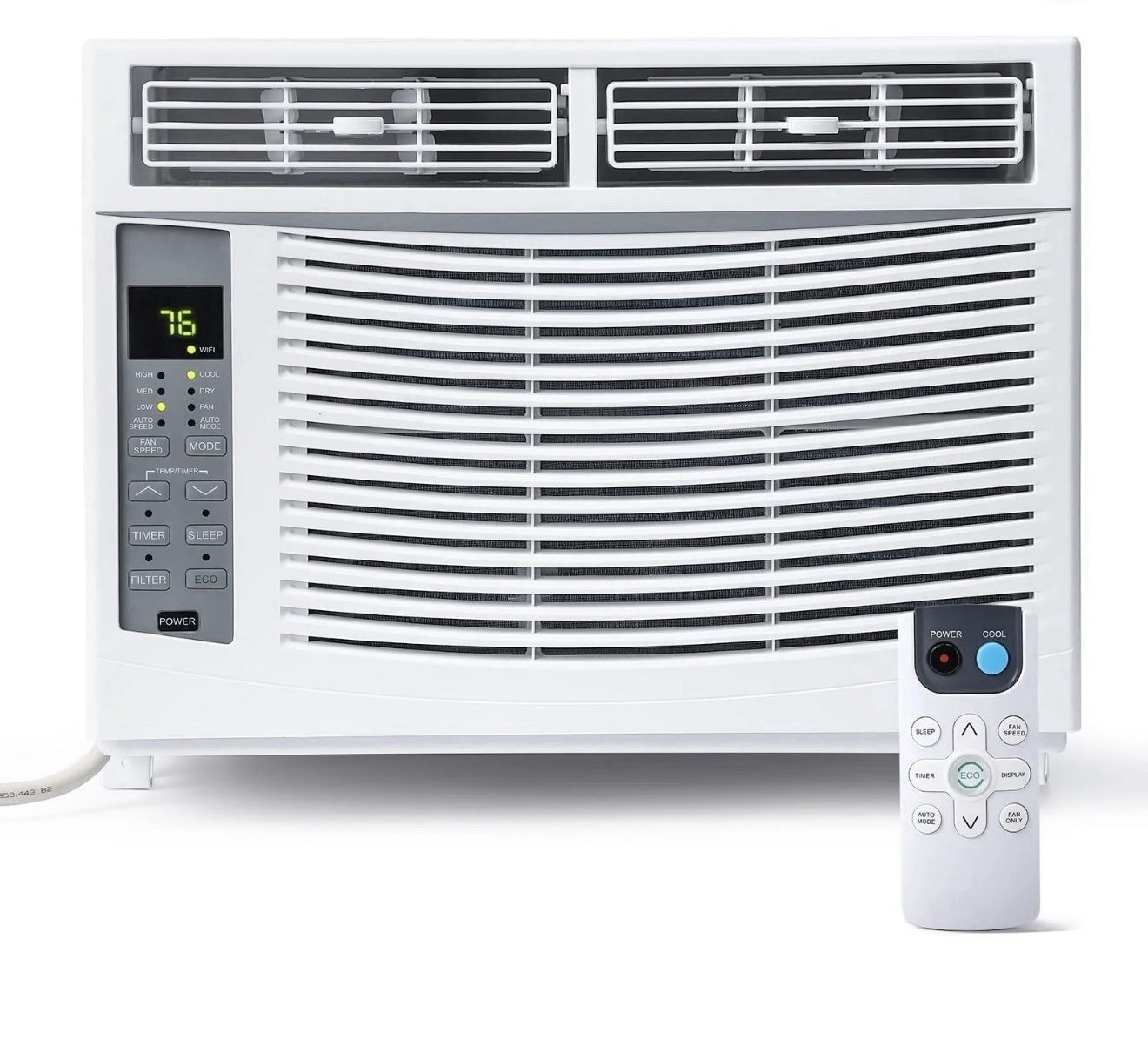Smart Window Air Conditioner Wi-Fi Remote Google Alexa 15.9×15.2×12.5 White