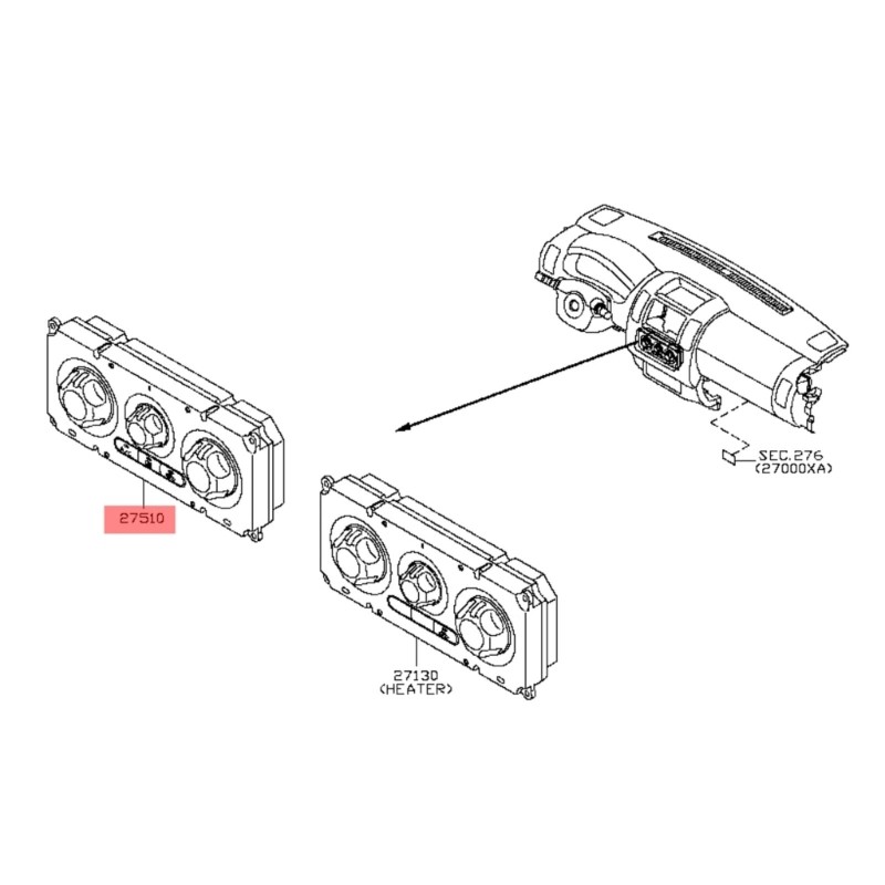 A/C Panel Switches 27510-EB700 Car Control Assy for D40 Replacement Part