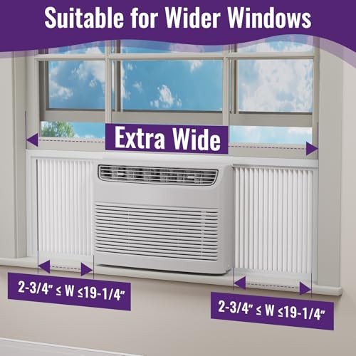 Window AC Side Panels, Extra Wide Side Panels, Acoordion Side Panel Kit for