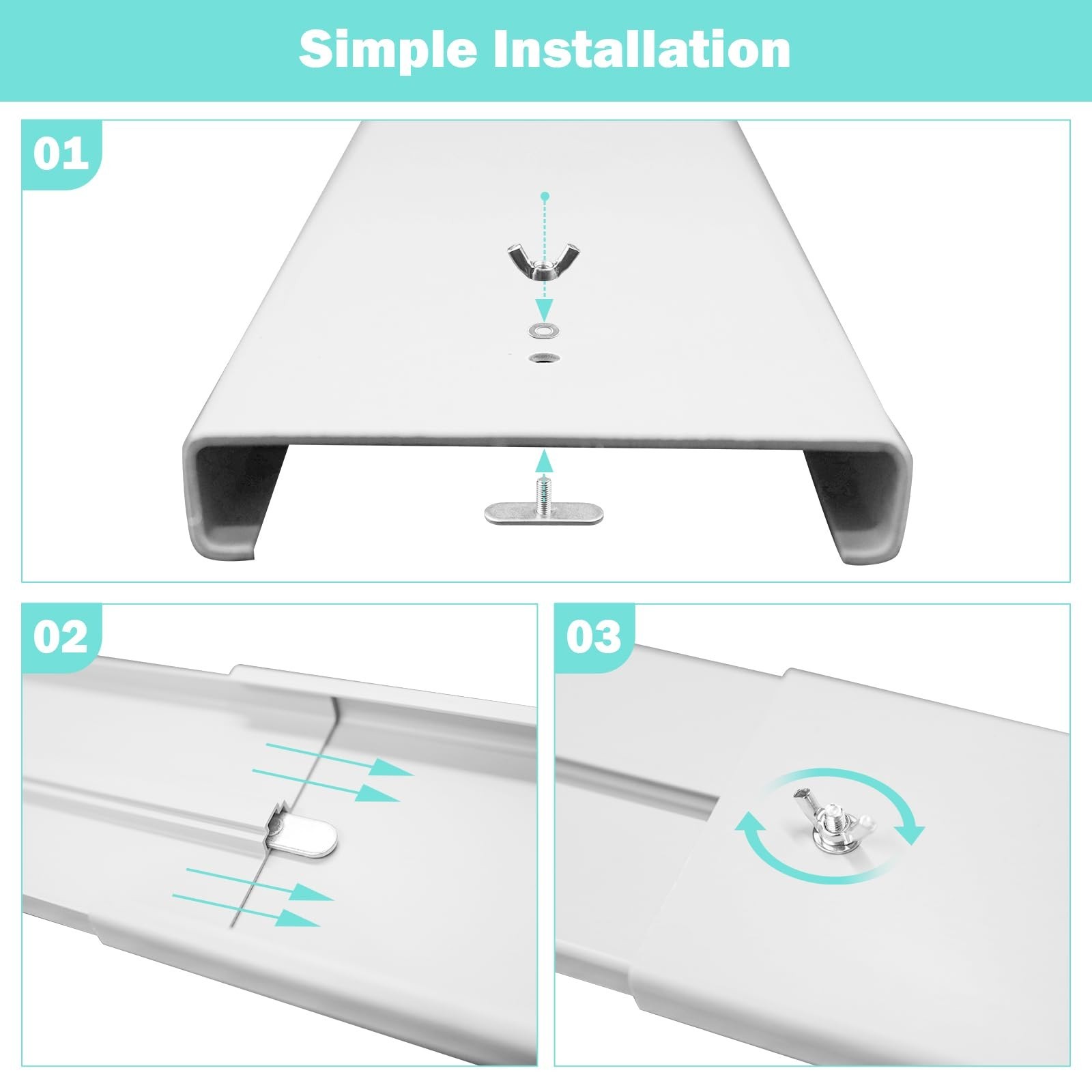 Portable Air Conditioner Vent Kit – 5.9&Prime; Hose, 59&Prime; Length, Adjustable Seal for W