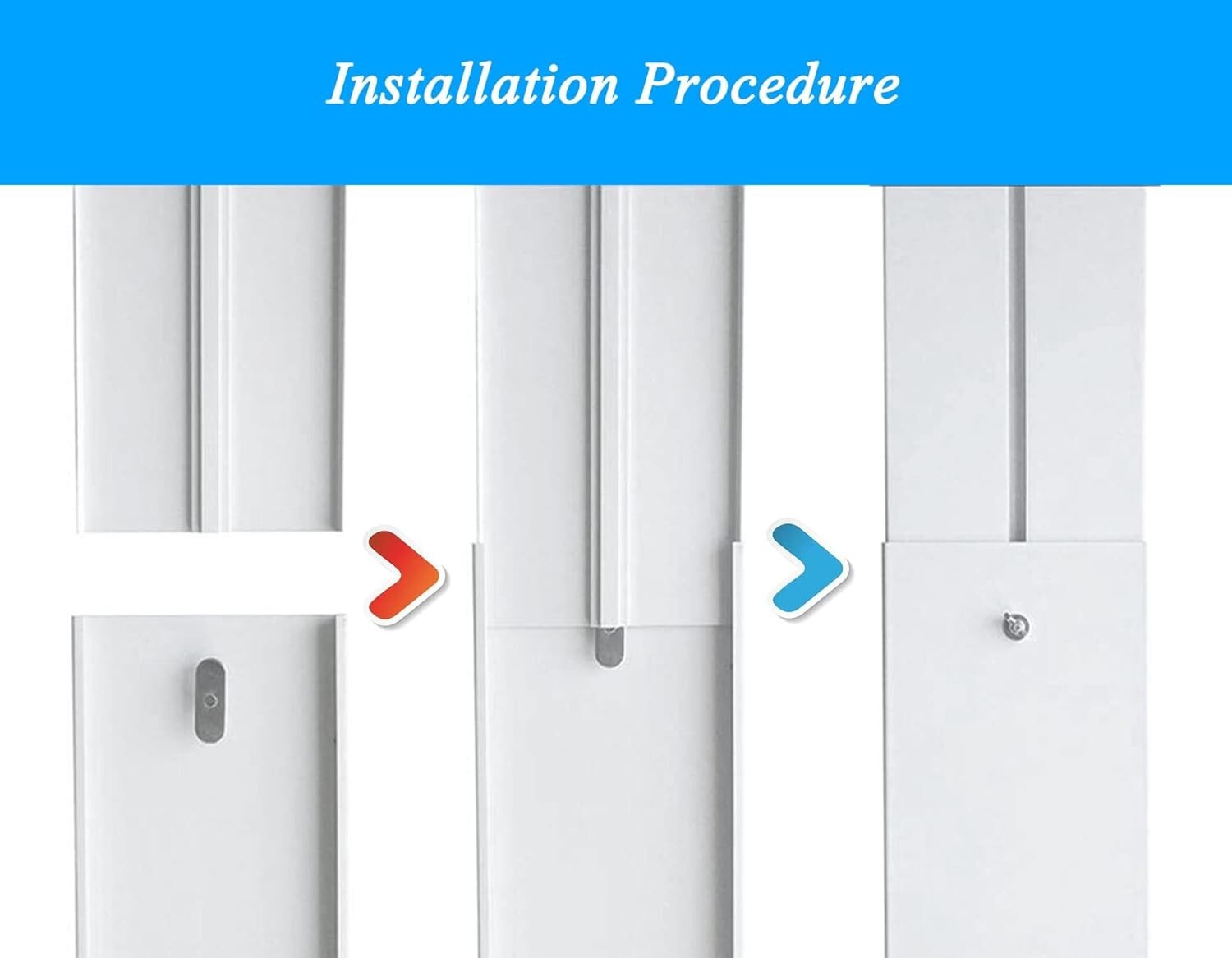 Adjustable Window Vent Kit for Portable AC, Fits 5.9&Prime; Hose, Space-Saving Design