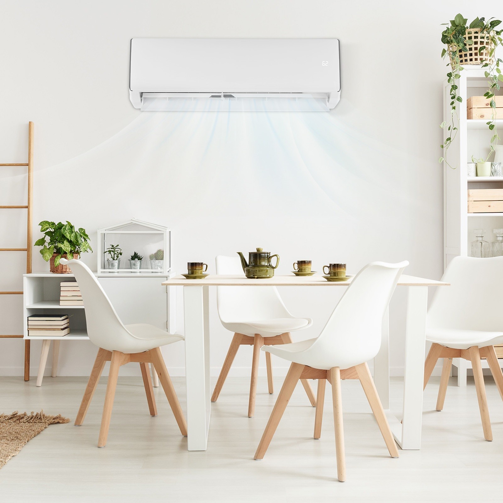 Bonnlo Ductless Mini Split AC with Heater, Split-System Wall Air Conditioner