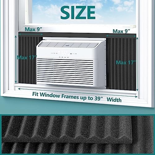 Window Air Conditioner Foam Insulating Panels Kits,17 Inch x 9 Inch x 7/8