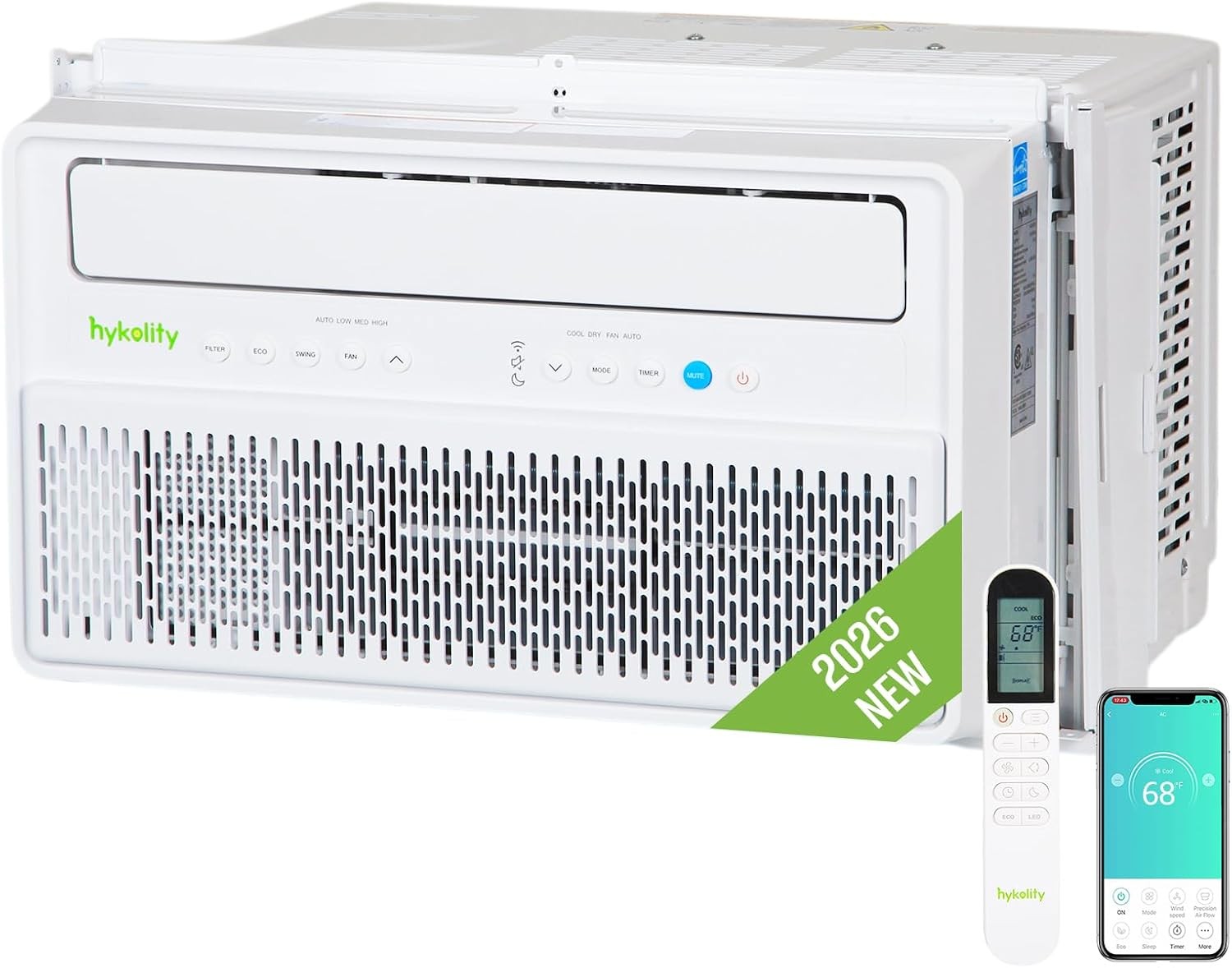 WiFi Enabled 12,000 BTU Window Air Conditioner Smart Window AC Unit W/ Remote