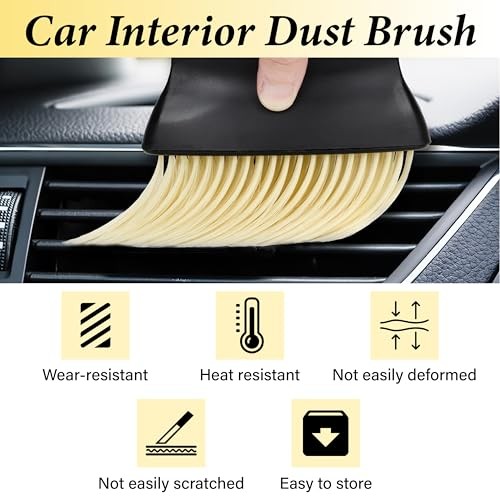 Car Interior Brush, Automotive Interior Dusting Brush, Car Interior Yellow